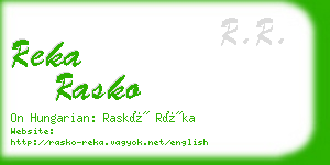 reka rasko business card